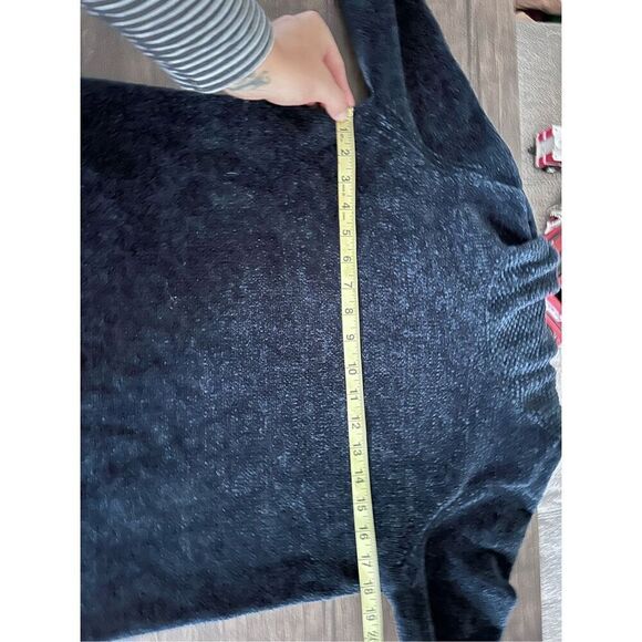 Lands' End Blue Mock Neck Chenille Sweater Size S Chic Comfy cozy soft classic - Picture 10 of 10